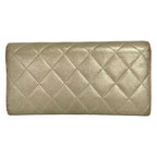 Chanel Wallet Quilted Gold Lambskin — view 2