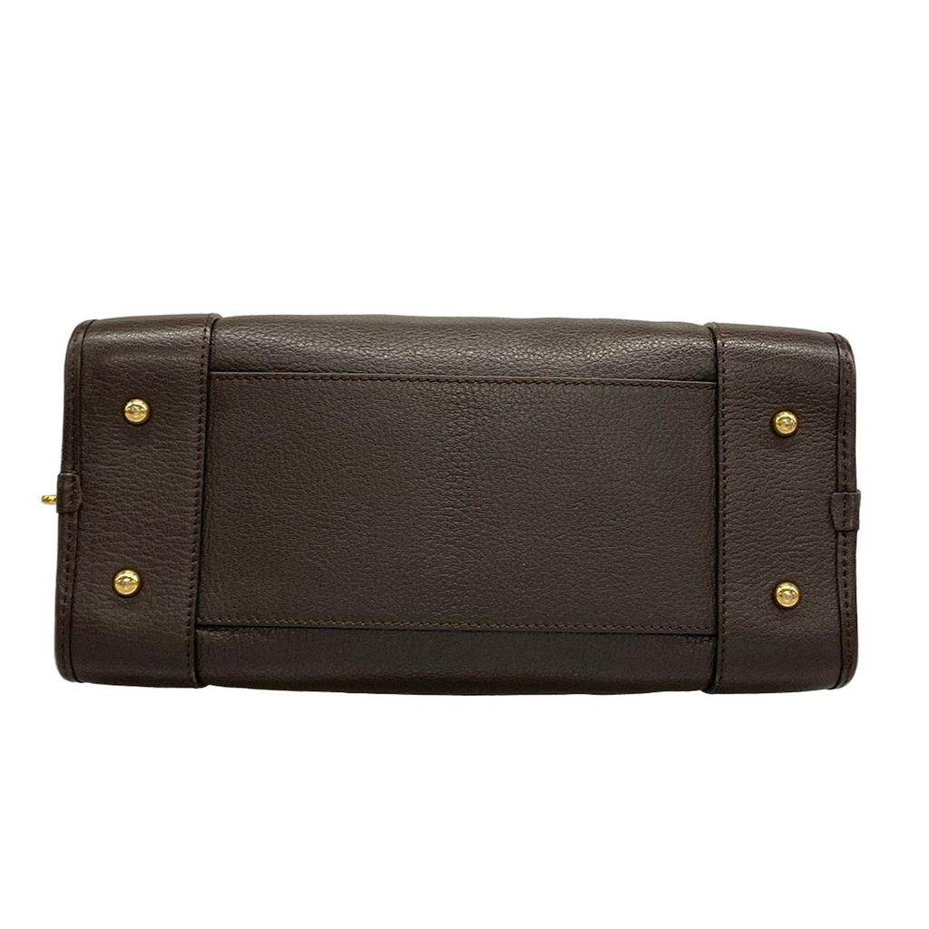 Loewe Handbag Amazona 28 Dark Brown Leather — view 5