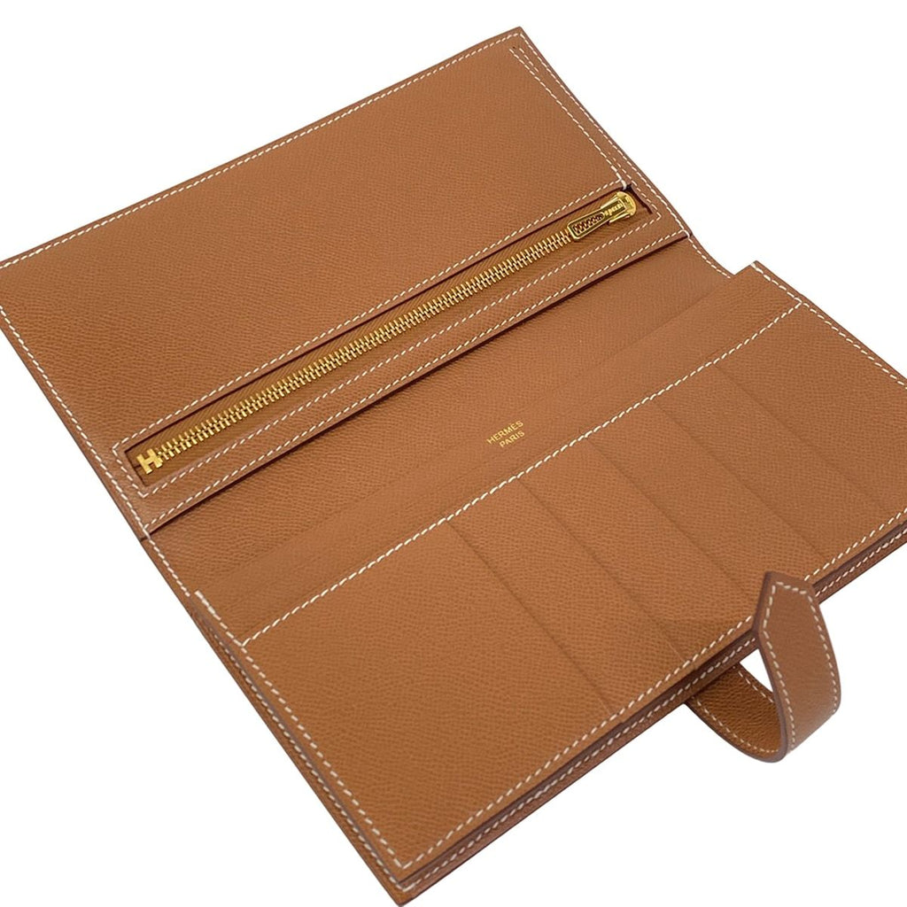 Hermes Wallet Bearn Souffle Gold — view 3