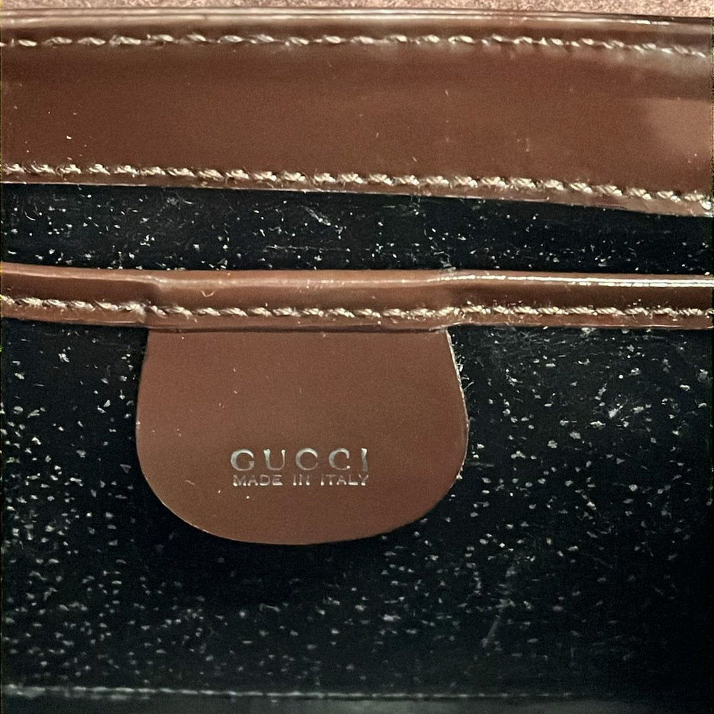 Gucci Shoulder Bag Dark Brown Leather — view 8