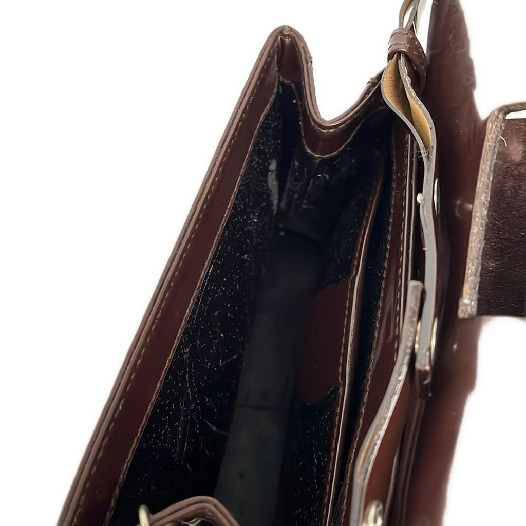 Gucci Shoulder Bag Dark Brown Leather — view 7