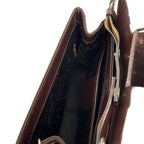Gucci Shoulder Bag Dark Brown Leather — view 7