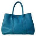 Hermes Tote Garden Party PM Blue Green Silver