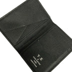 Louis Vuitton Card Case Taiga Organizer de Poche Noir Initial Leather Cowhide — view 3