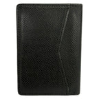 Louis Vuitton Card Case Taiga Organizer de Poche Noir Initial Leather Cowhide — view 2