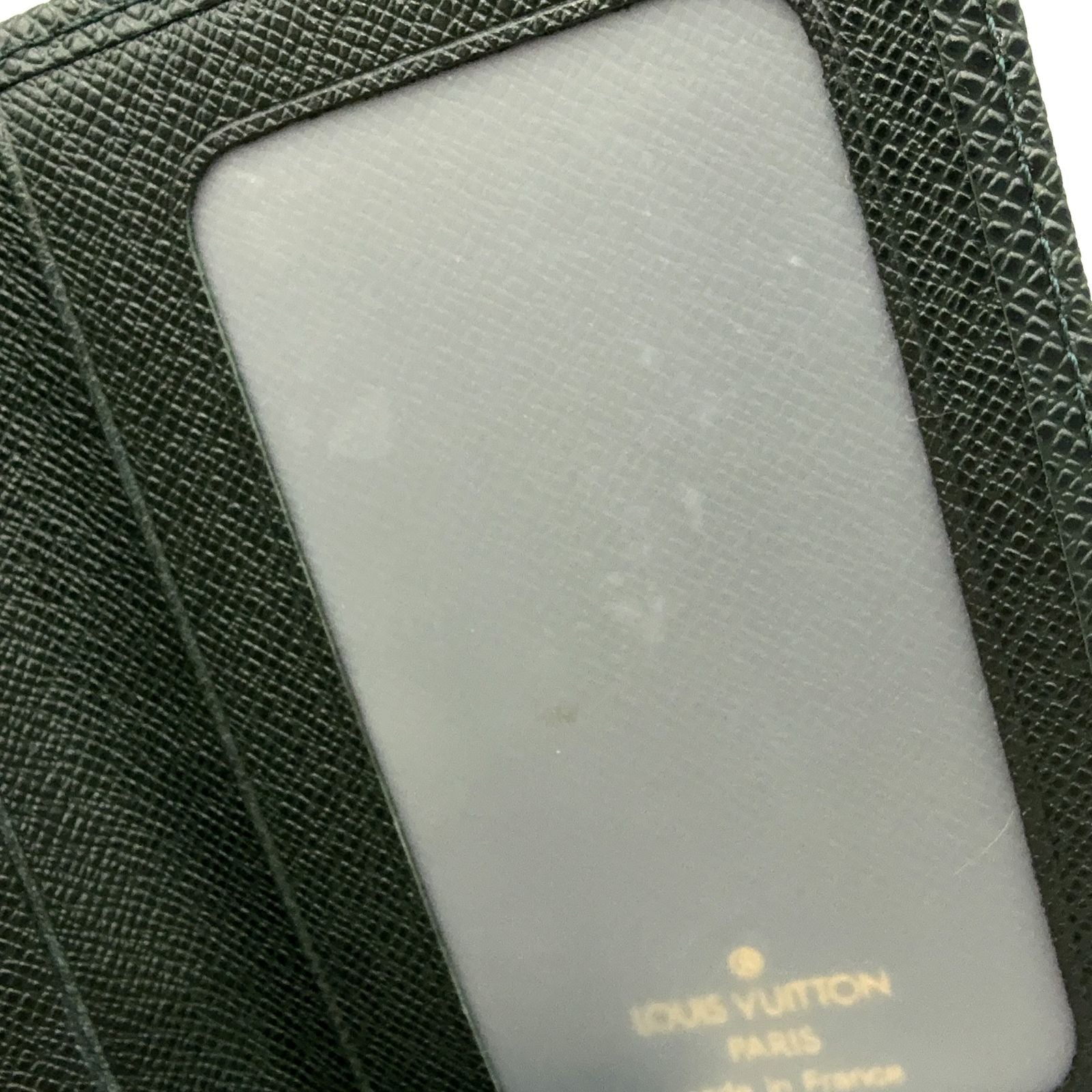 Louis Vuitton Porto 2 Cult Vertical Taiga Leather Dark Green Card Case — view 6