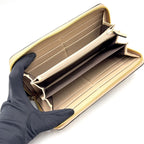 Gucci Ophidia GG Supreme Sherry Line Leather Gray Beige Multicolor Wallet Gold — view 3