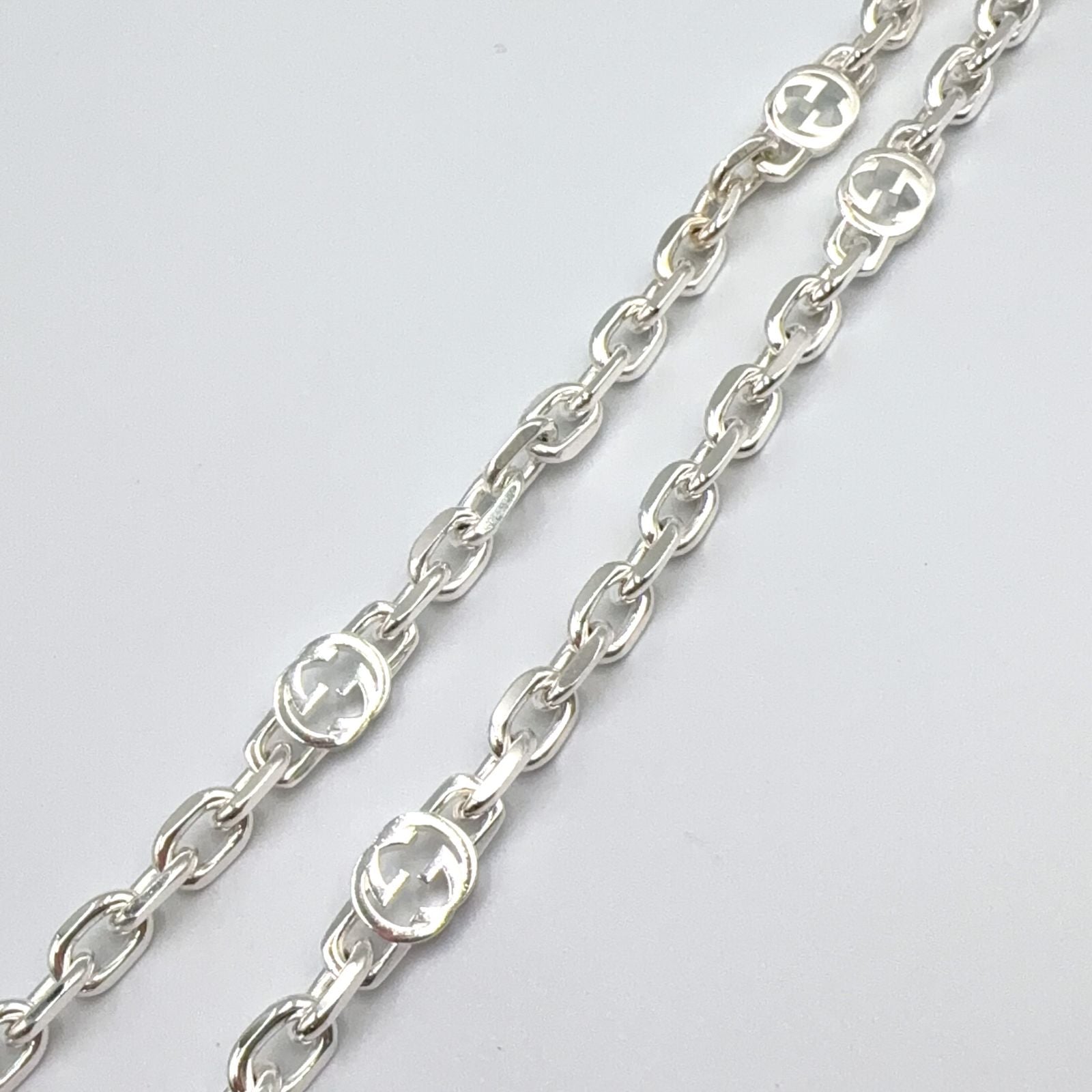 Gucci Interlocking Silver Necklace — view 5
