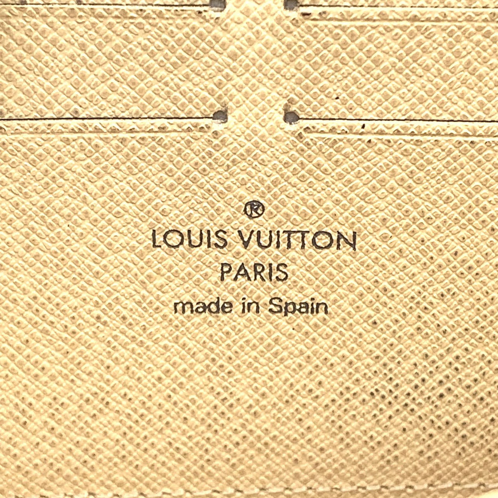 Louis Vuitton Zippy Wallet Damier Azur Leather White Round Gold — view 4