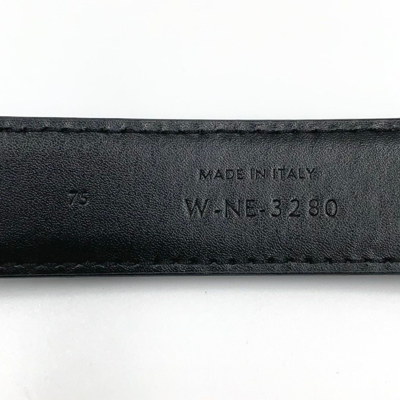 Celine Triomphe Leather Black Belt Gold — view 3