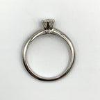 Tiffany & Co Solitaire Diamond Clear Platinum Ring — view 3