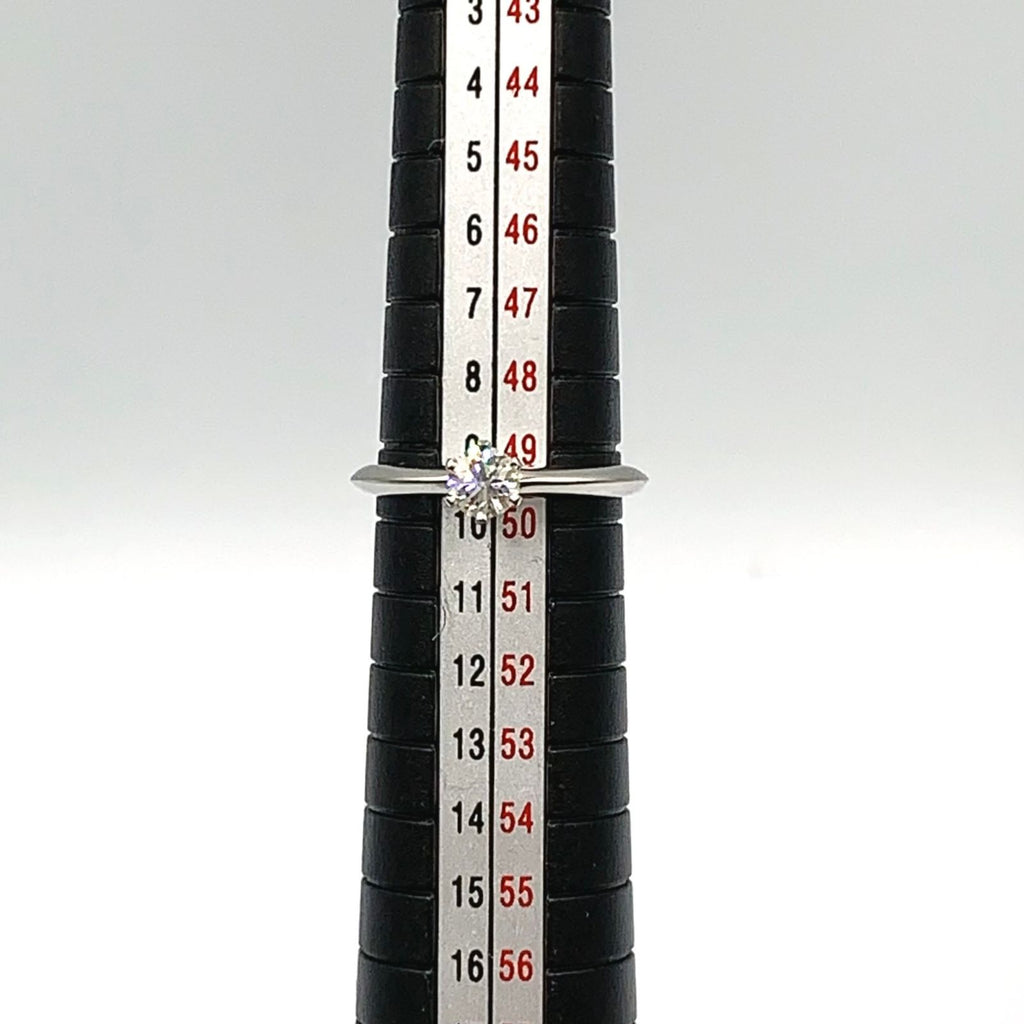 Tiffany & Co Solitaire Diamond Clear Platinum Ring — view 7