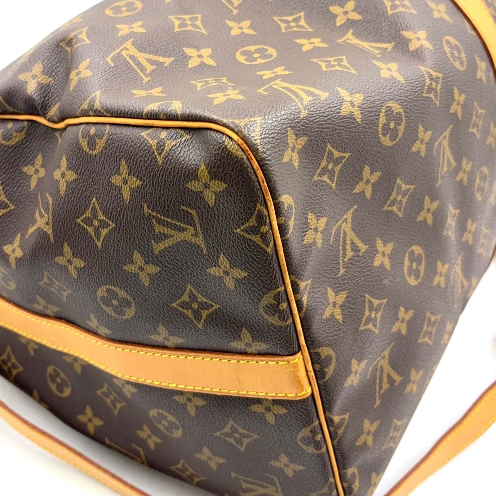 Louis Vuitton Keepall Bandouliere 55 Monogram Leather Brown Light Boston — view 7
