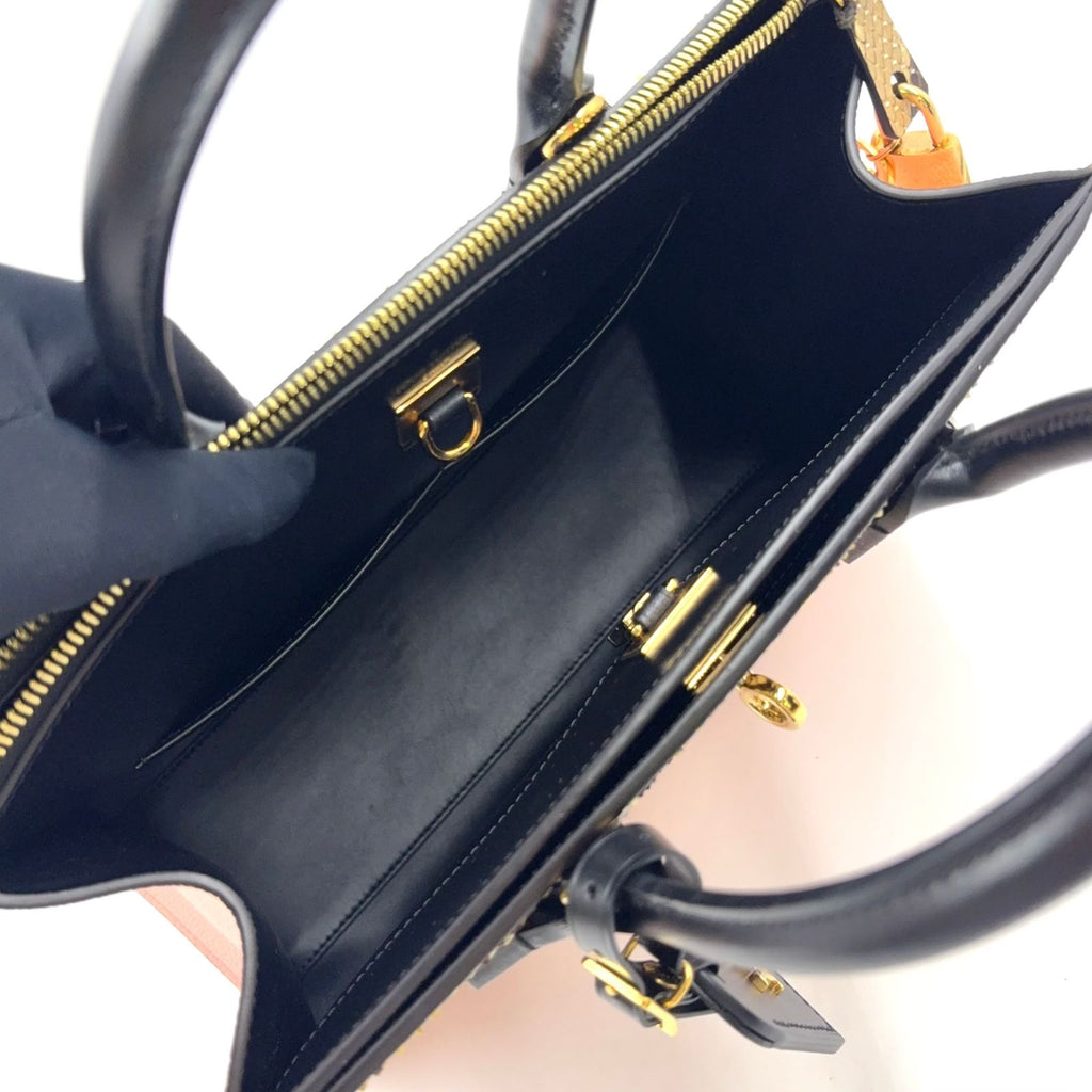 Louis Vuitton City Steamer 2-Way Leather Pink Black Handbag Gold — view 3
