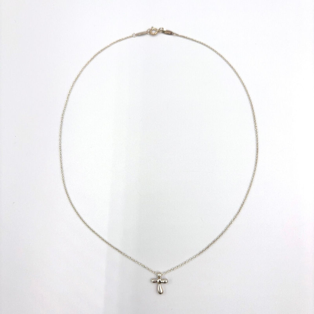 Tiffany & Co Teardrop Cross Silver Necklace — view 3