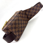Louis Vuitton Damier Geronimos Brown Belt Bag Gold — view 5