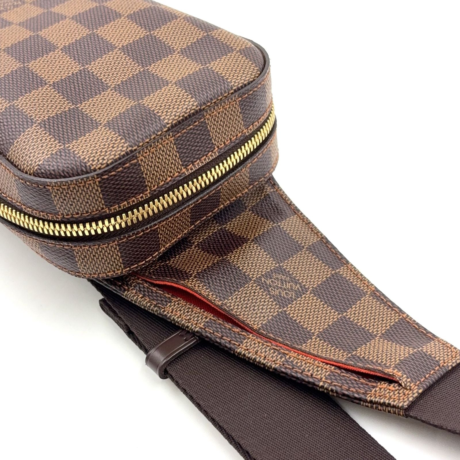 Louis Vuitton Damier Geronimos Brown Belt Bag Gold — view 9