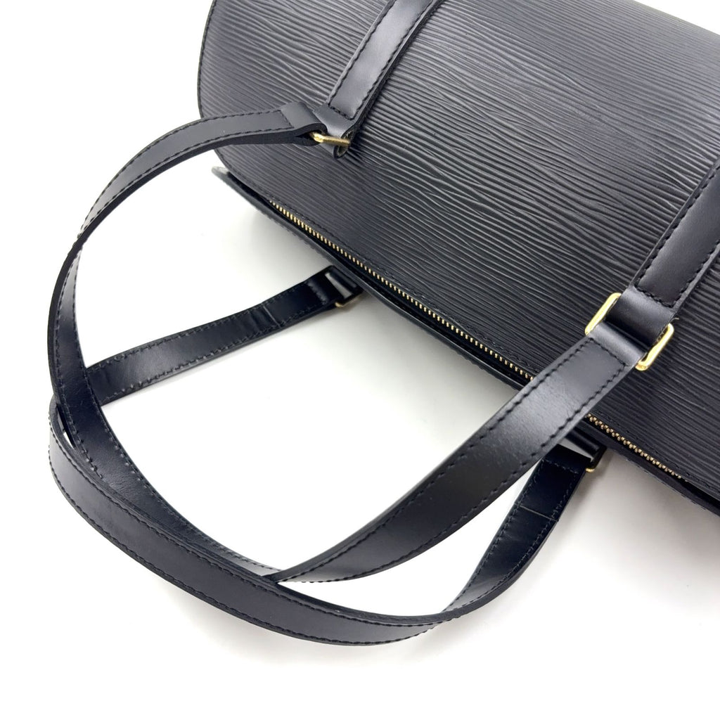 Louis Vuitton Soufflo Epi Noir Leather Black Handbag Gold — view 9