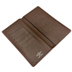 Louis Vuitton Porte Valle Carte Cles Taiga Leather Dark Brown Wallet — view 3