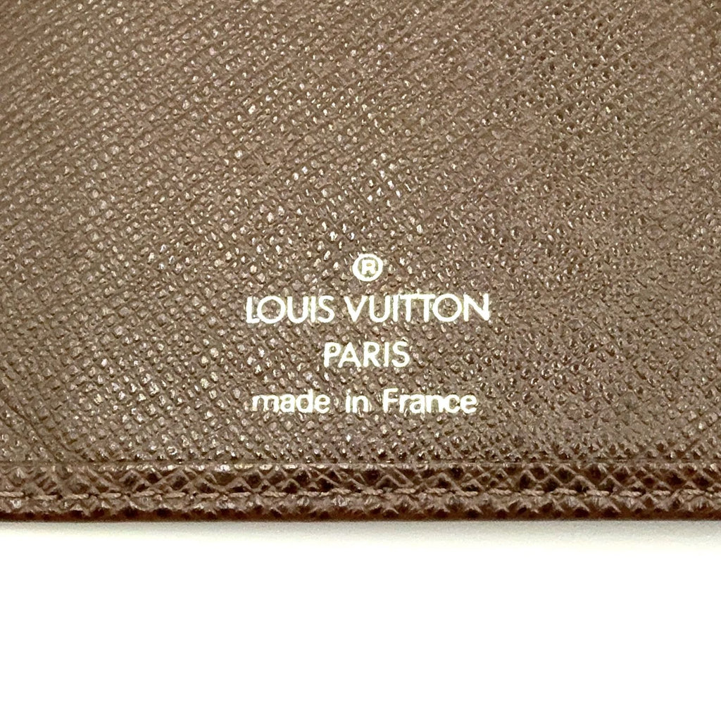 Louis Vuitton Porte Valle Carte Cles Taiga Leather Dark Brown Wallet — view 4
