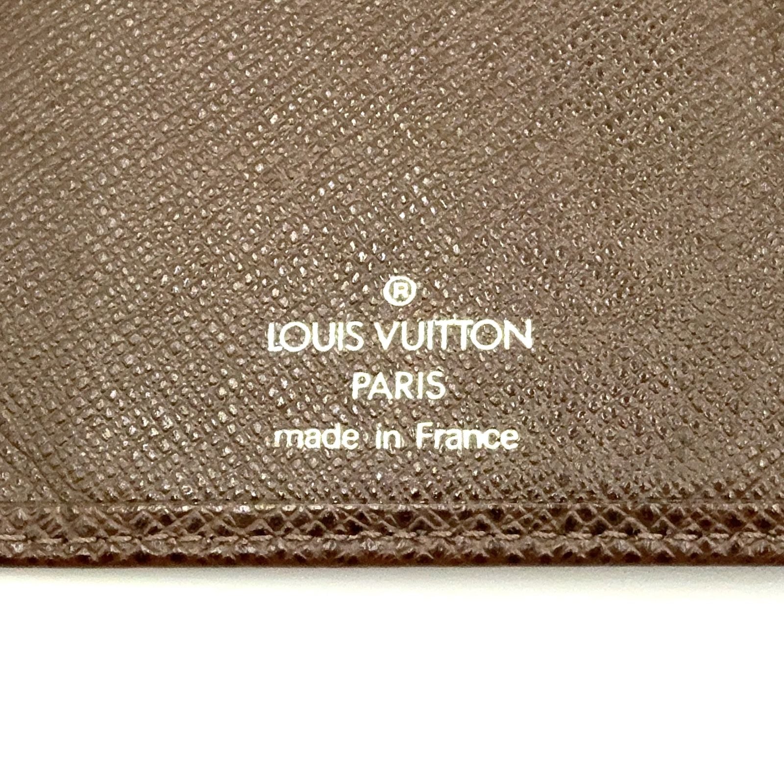 Louis Vuitton Porte Valle Carte Cles Taiga Leather Dark Brown Wallet — view 4