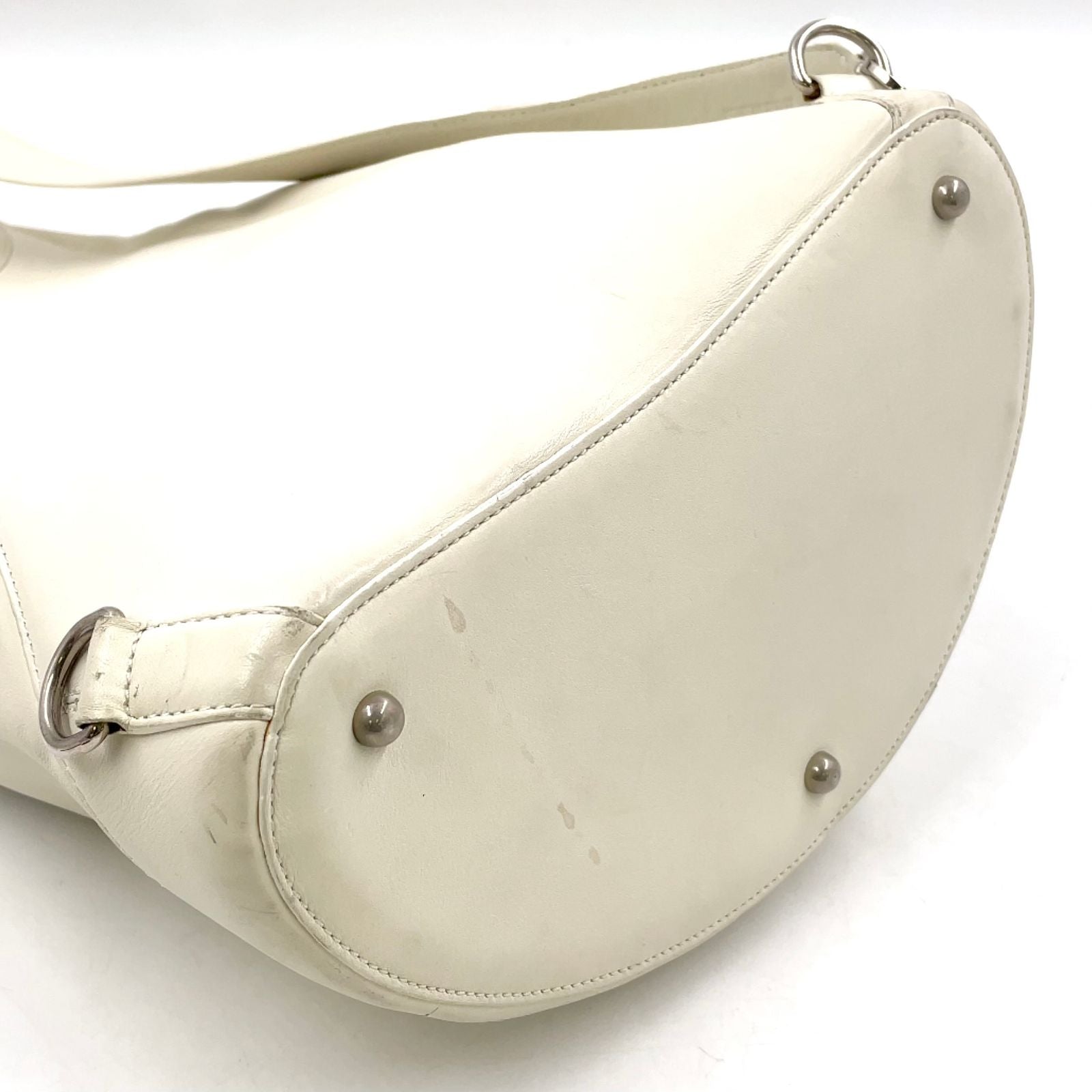 Loewe Anton Sling Calf Off White Shoulder Bag Silver — view 5