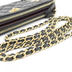 Chanel Chain Shoulder Bag Black — view 7