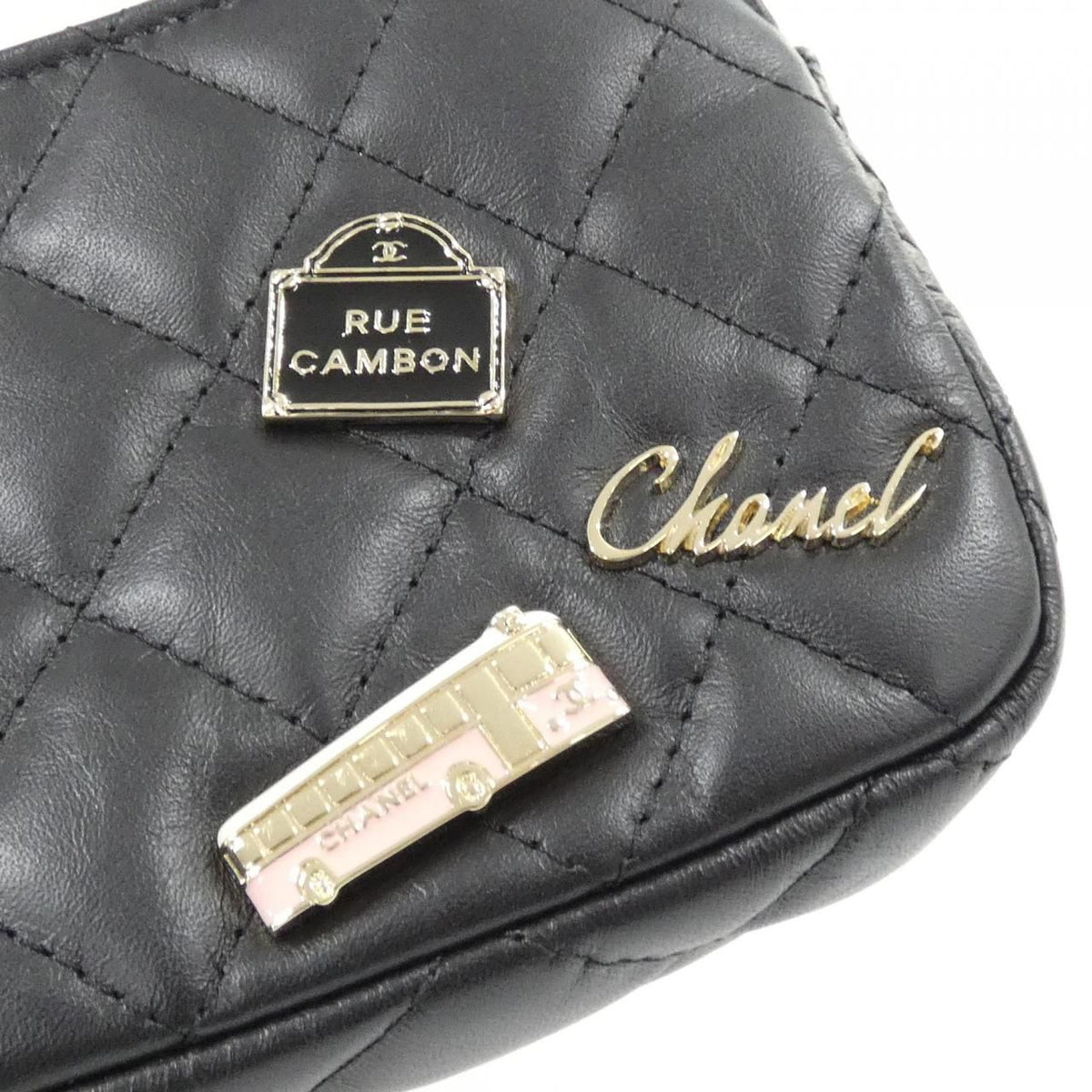 Chanel Chain Shoulder Bag Black — view 4