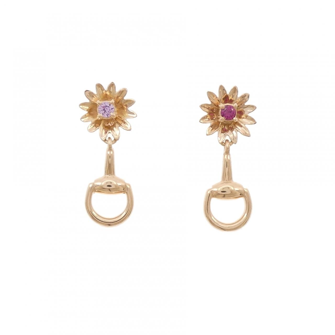 Gucci Ruby Earrings Gold