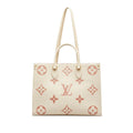 Louis Vuitton Monogram Empreinte On The Go Shoulder Bag Tote 2-Way Cream Rose