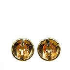 Chanel Vintage CC Logo Quilted Earrings Gold Plated — view 2