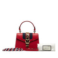 Gucci Sylvie 2-Way Shoulder Bag Red Leather