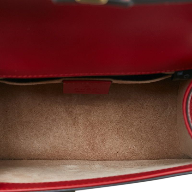 Gucci Sylvie 2-Way Shoulder Bag Red Leather — view 6