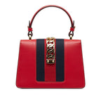 Gucci Sylvie 2-Way Shoulder Bag Red Leather — view 4
