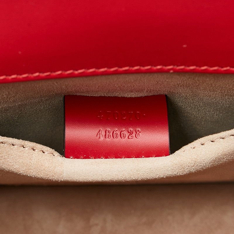 Gucci Sylvie 2-Way Shoulder Bag Red Leather — view 8