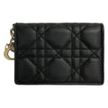 Dior Business Card Holder Lady Black Lambskin
