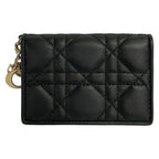 Dior Business Card Holder Lady Black Lambskin
