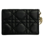 Dior Business Card Holder Lady Black Lambskin — view 2