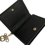 Dior Business Card Holder Lady Black Lambskin — view 3
