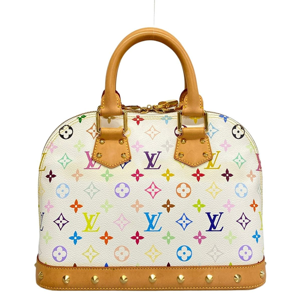 Louis Vuitton Handbag Monogram Multicolor Alma Blanc Leather — view 3