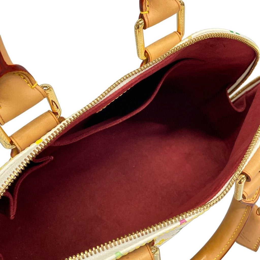 Louis Vuitton Handbag Monogram Multicolor Alma Blanc Leather — view 7