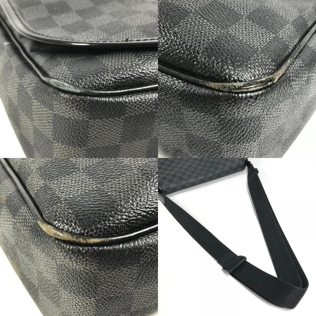 Louis Vuitton Shoulder Bag Daniel GM Damier Graphite Canvas Black — view 7