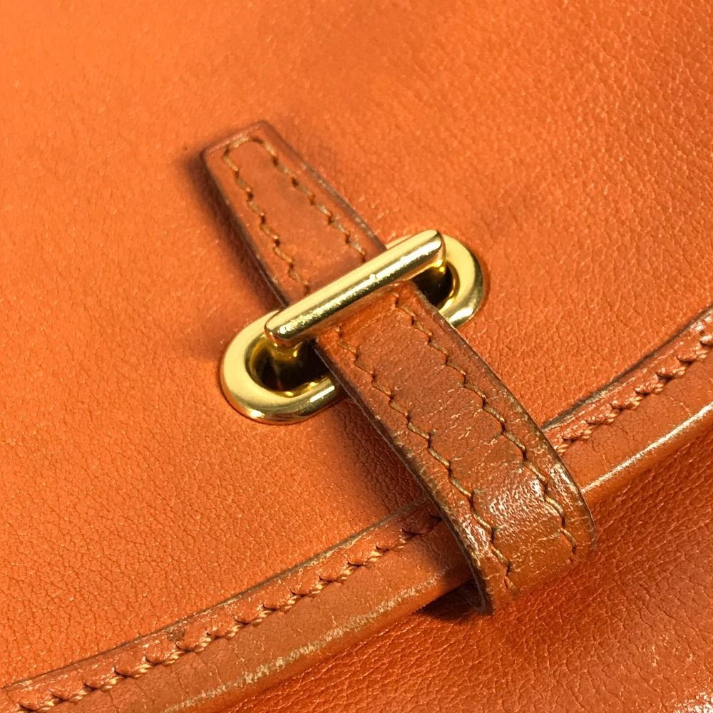 Hermes Shoulder Bag Bardo Golf Mini Leather Orange — view 6