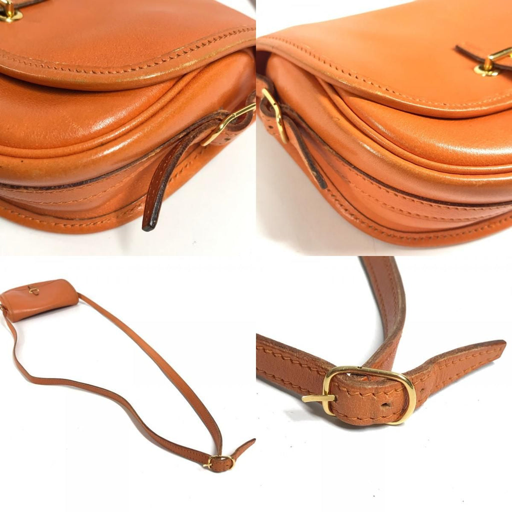 Hermes Shoulder Bag Bardo Golf Mini Leather Orange — view 7