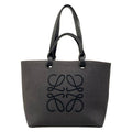 Loewe Tote Anagram Dark Gray Black 2-Way Leather