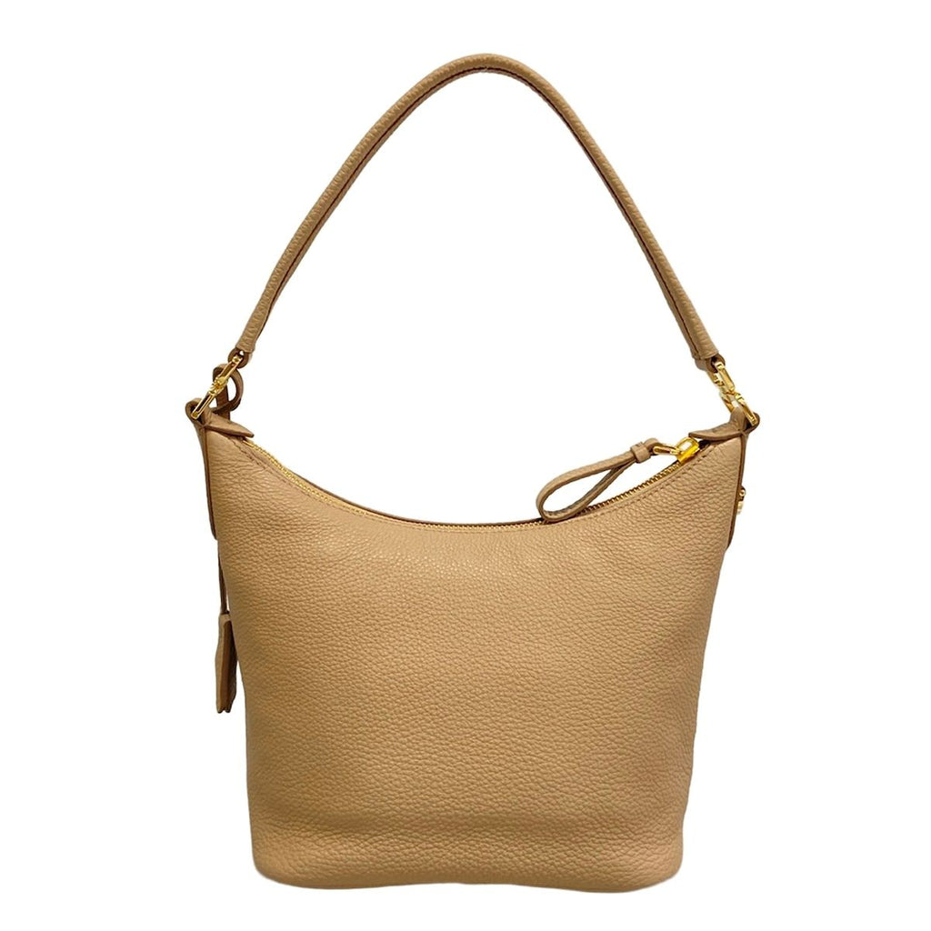 Prada Shoulder Bag Beige Leather — view 3