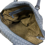 Bottega Veneta Handbag Intrecciato Blue Gray Leather — view 7