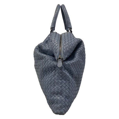 Bottega Veneta Handbag Intrecciato Blue Gray Leather — view 2