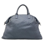 Bottega Veneta Handbag Intrecciato Blue Gray Leather — view 3