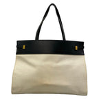 Saint Laurent Paris Tote Manhattan Ivory Black Leather — view 3
